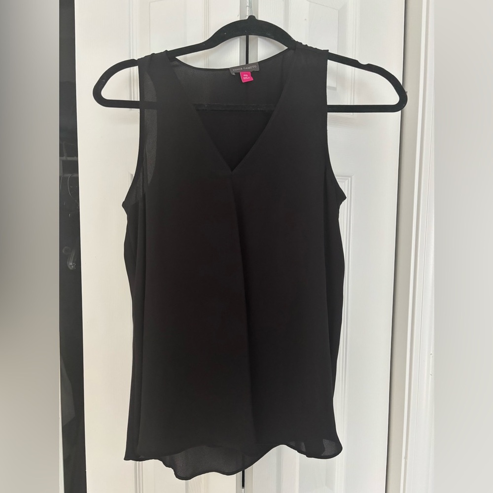 Vince Camuto Black V-Neck Tank Top